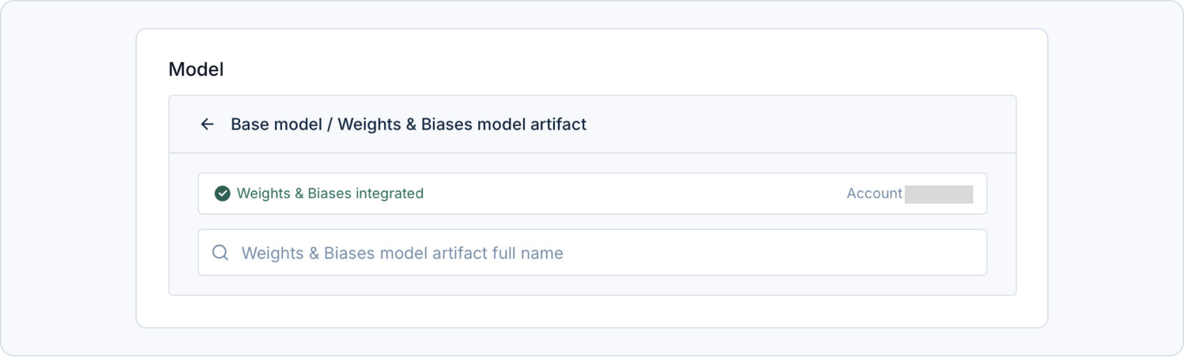 Weights &amp; Biases Model